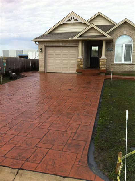 Grand Ashlar Slate Stamped Concrete Driveway in London Ontario ...