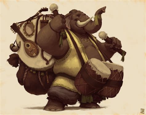 [Art] Doot, Loxodon Bard and Collector of Many Instruments (Commissions ...