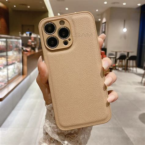 Корейский кожаный текстурированный чехол для iPhone 15 14 13 12 Mini 11 ...