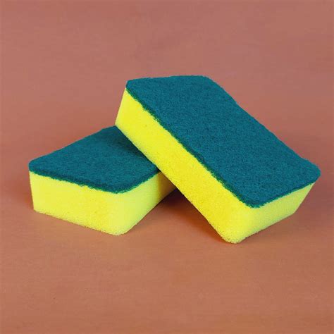 Dishwashing Sponge Scouring Pad with Foam - Green - Supplies 24/7 Delivery