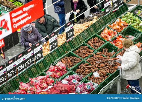 Russia, Omsk - January 22, 2015: Supermarket Big Store Editorial Stock ...