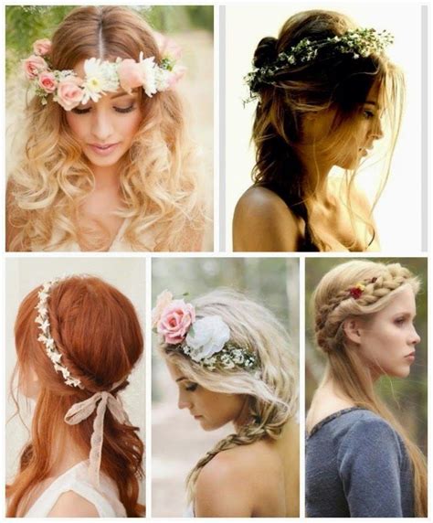 9+ Beautiful Easy Hairstyles With Flower Crown Step By