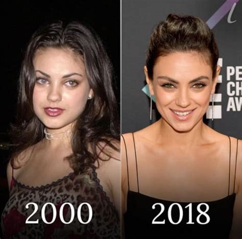 👸🏻Mila Kunis through the years💃🏻 ( age progression photo blend ) 2000 ...