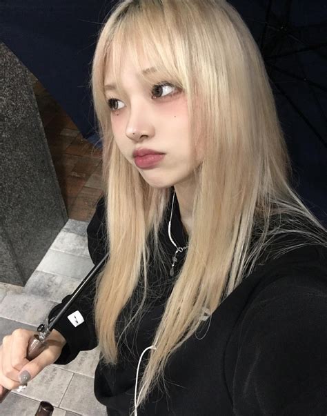 @twixim_ | Straight blonde hair, Blonde hair girl, Blonde asian