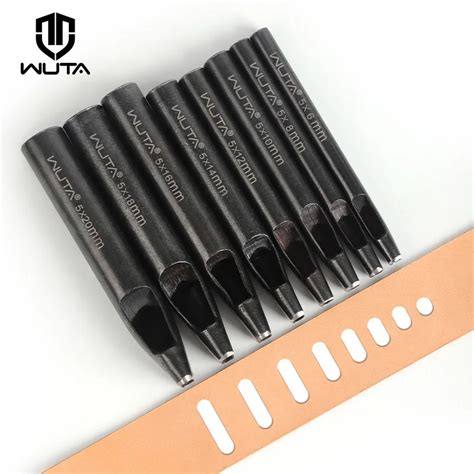 WUTA Черный овальный дырокол для кожи | AliExpress