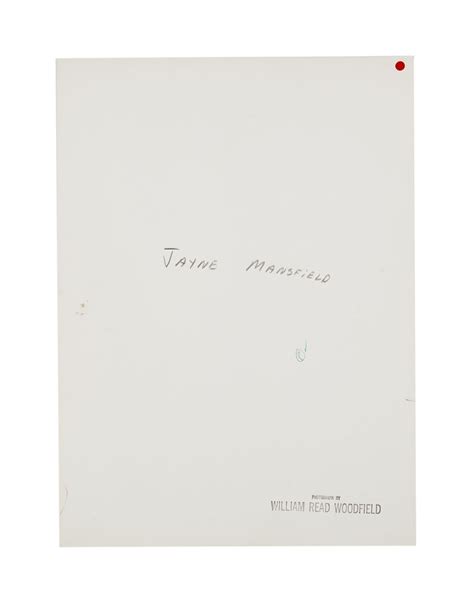 William Woodfield | Playboy | Jayne Mansfield 1956 Black And White