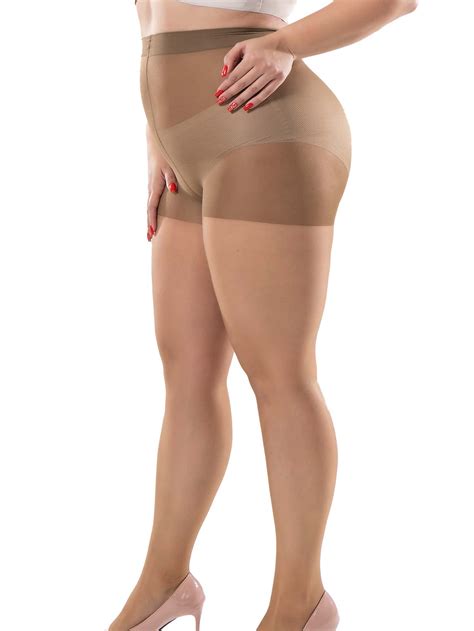 Solid Plus Sheer Tights | SHEIN USA