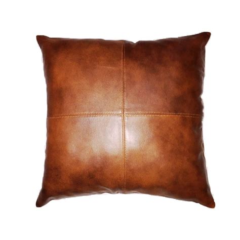 Prim Leather 100% Lambskin Leather Pillow Cover - Sofa Cushion Case ...