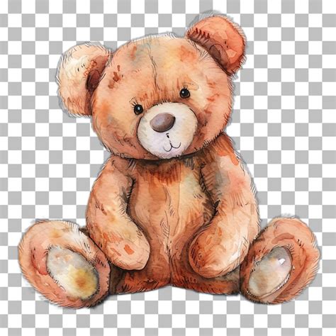 Premium PSD | Angle teddy bear watercolor nursery