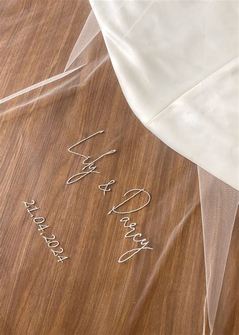Veil Embroidery | Personalise Our Wedding Veils - All About Romance