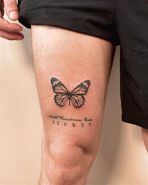 Monarch Butterfly Tattoo On Hip