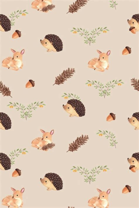 Forest animals Peel and Stick Wallpaper or Non-pasted