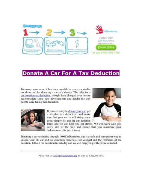 Donate a car for a tax deduction