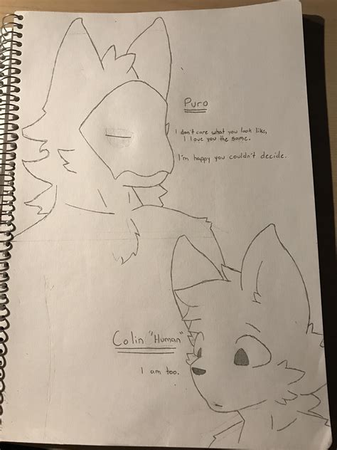 I drew a portrait of Puro and Colin. I tried to keep the correct looks ...