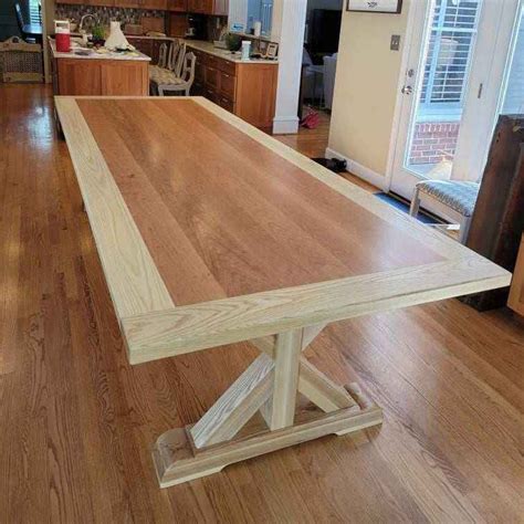 Oak and Cherry Dining Table | Farmhouse Furniture