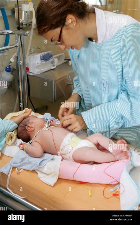 ECG OF A BABY Stock Photo - Alamy