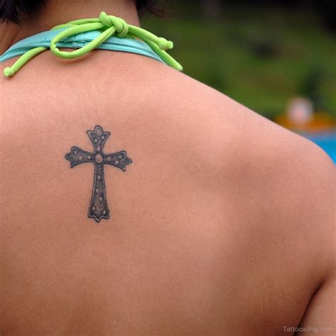 Wonderful Cross Tattoo On Back - Tattoos Designs