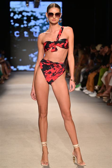 High Tide Multi Print High Waisted Twist Front Bikini Bottoms – Club L