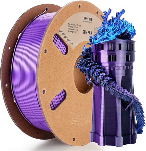 Amazon.com: ERYONE Silk Tri-Color Coextrusion PLA Filament,3D Printer 1 ...