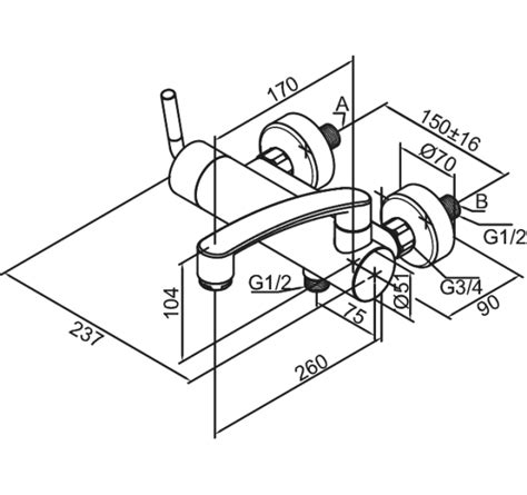 Damixa ARC Bath/Shower Mixer