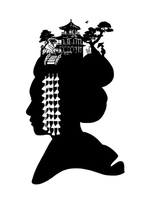 Geisha Art Print Silhouette Girl Woman Japanese Geisha Maiko - Etsy