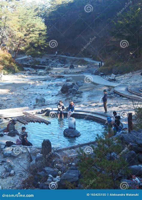 Japanese Hot Springs Resort Kusatsu Editorial Image - Image of onsen