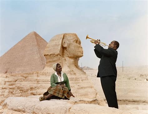 Louis Armstrong plays for his wife Lucille in Egypt, 1961 : r ...