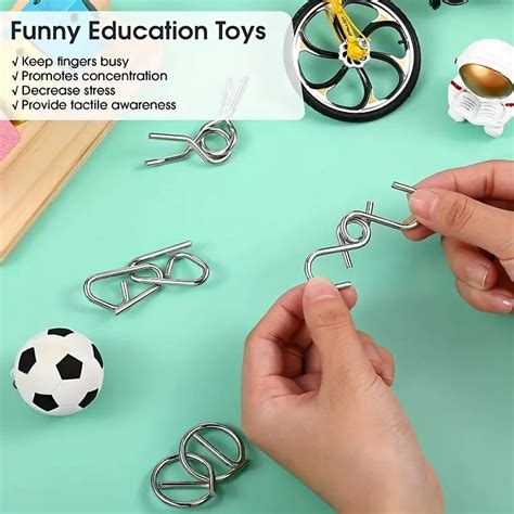 💥Brain teaser metal puzzles - 6 pieces – 21Gadget.in