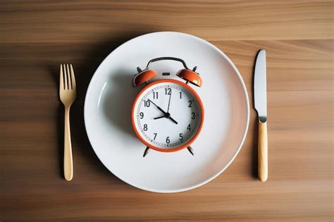 Premium AI Image | Concept of intermittent fasting showing an empty ...