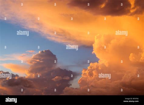golden clouds   sunset sky stock photo alamy