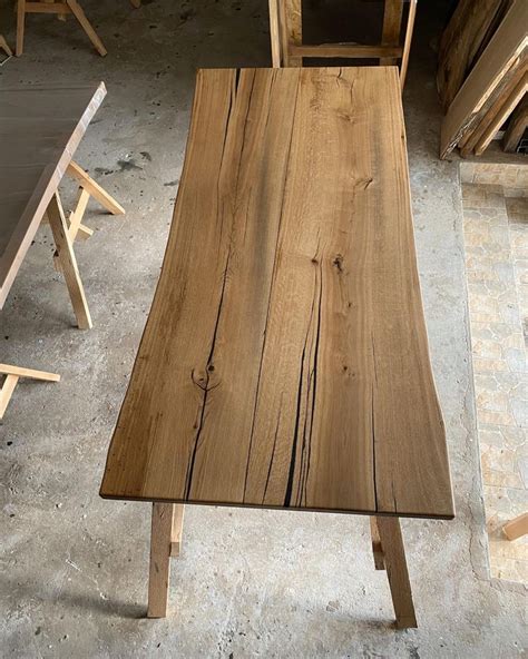 Стіл з дуба. Дубовий стіл з унікальною структурою. Loft table ...