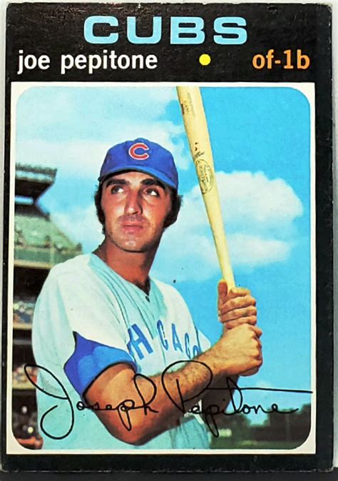 Joe Pepitone 1971 Topps #90 OF-1st Base, Chicago Cubs, Close to NM ...