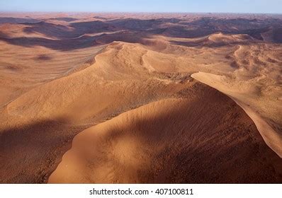 Aerial View Sand Dunes Sossusvlei Namibia Stock Photo 407100811 ...