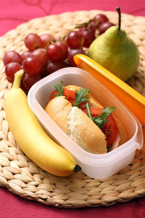 Healthy Kids Lunch Box stock image. Image of orange, ingredients - 14222439