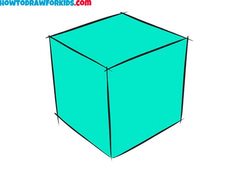 draw  simple cube easy drawing tutorial  kids
