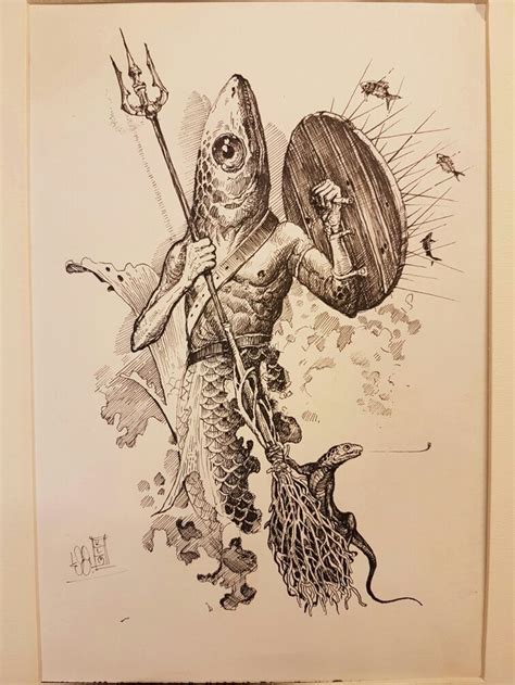 Poseidon | Sketch book, Humanoid sketch, Art