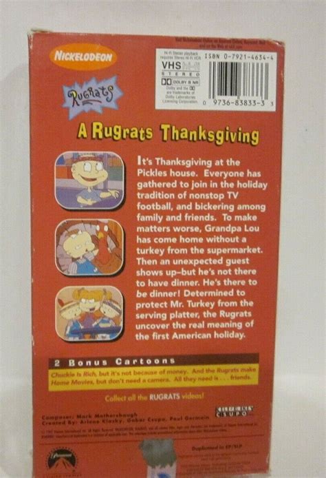 Rugrats: A Rugrats Thanksgiving (VHS Tape Movie 1997) 97368383333| eBay