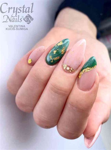 Go For Gold: 55 Green And Gold Nail Designs to Elevate Your Manicure Game