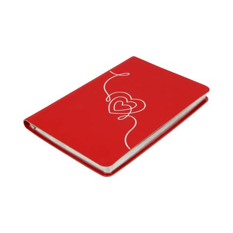 "Феникс +" Записная книжка A6 ( 98х145 мм) 96 л. линия Софт-тач красный ...
