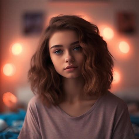 Premium Photo | Beautiful close up young woman face portrait short hair ...