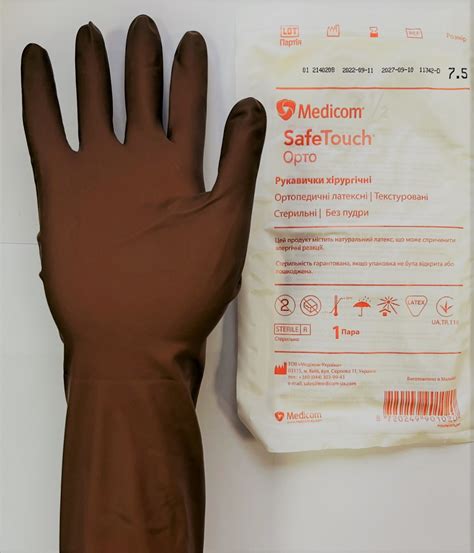 SafeTouch Орто, 11342 (Medicom) Перчатки хирургические латексные ...