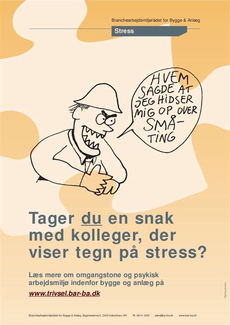Plakat: stress - bfa-ba.dk