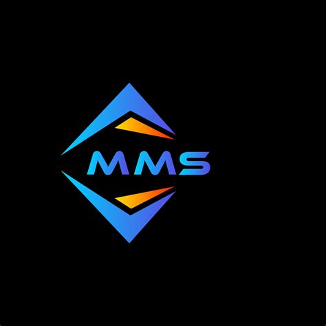 diseño de logotipo de tecnología abstracta mms sobre fondo negro