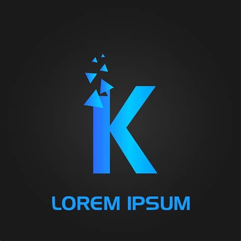 premium vector  letter triangle bubble style initial logo