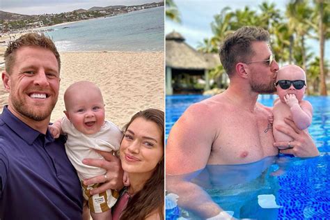 jj watt  wife kealia  son koa    vacation