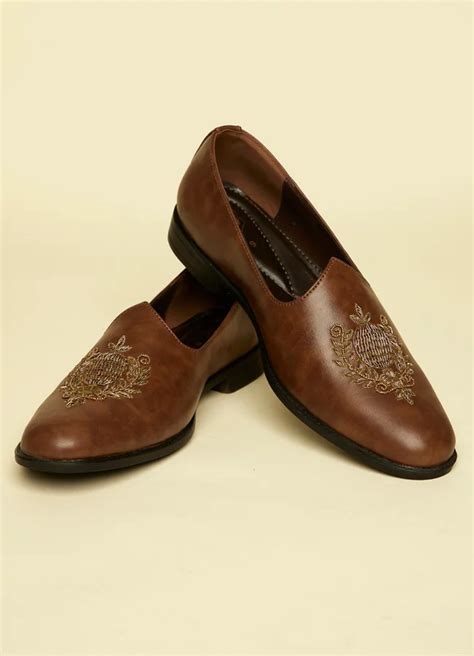 Buy Brown Loafers Style Shoes Online in India @Manyavar - Footwear for Men