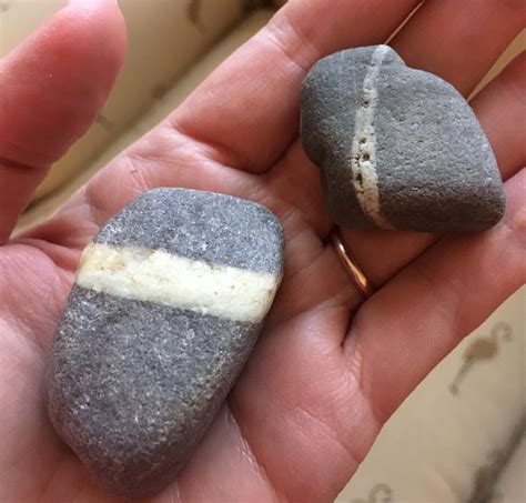 Craft Supplies & Tools Wishing Stone Natural Quartz Banded Sea Stone