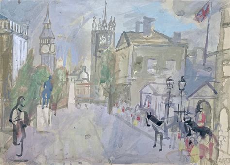 Austin Taylor - La Tamise par le Tower Bridge - Aquarelle