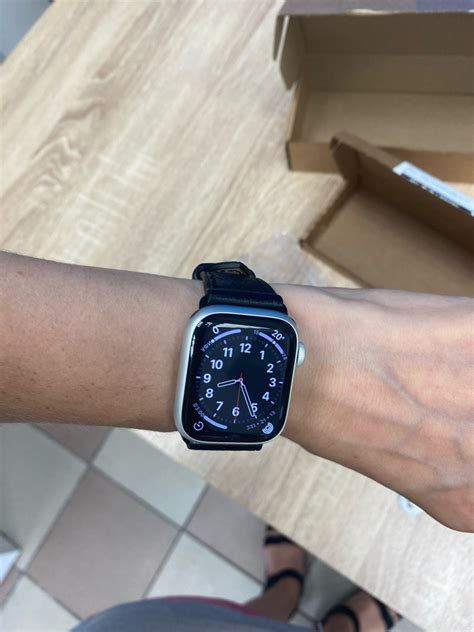Кожаный ремешок для Apple Watch чёрный Classic / 42, 44, 45, 49 mm ...