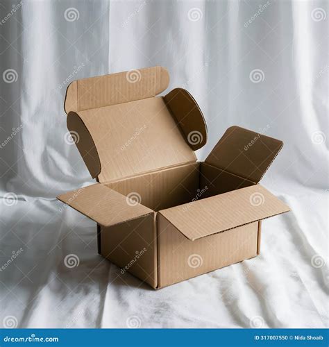 A Simple Open Cardboard Box With Light Brown Interior And Functional